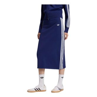 adidas (WMNS) adidas Knitted Skirt Asia Sizing Dark Blue White KW2586