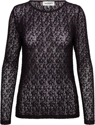 &Co Woman Tris Lace - Dames - Tops - Zwart - Maat: L Poliester
