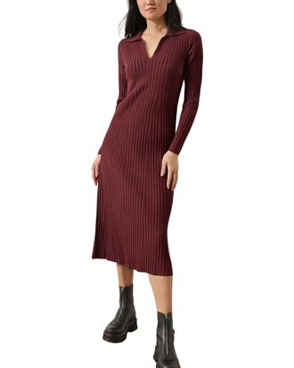 Lilla P Slim Fit Long Sleeve Rib Henley Dress