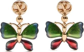 Valentino Garavani Earrings, female, Multicolor, Size: ONE SIZE Butterfly VLogo Earrings