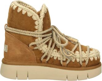Mou Bounce Boot Scoubidou - Dames - Winterlaarzen - Bruin - 37 EU - Wol - Schoenen