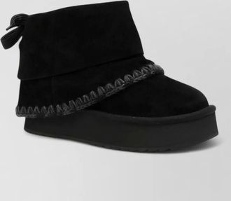 Mou leather platform mules
