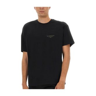 Givenchy Ribbed Collar T-Shirt - male - Givenchy - T-Shirts - Blue - S - Tops