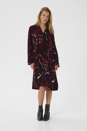 Kaffe Jurk KAlisette A-shape bordo