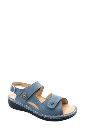 Finn Comfort Barbuda Ankle Strap Slide Sandal in Sky Nubuck at Nordstrom, Size 10-10.5Us