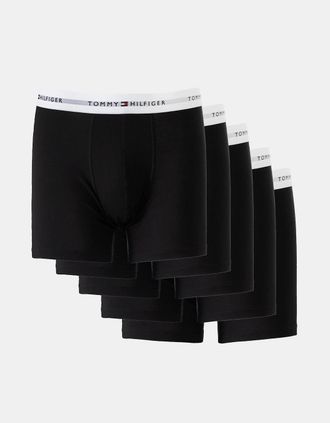 Tommy Hilfiger Mens Tommy Hilfiger 5 Pack Mens Trunks - Black/Black/Black/Black/Black - Size: 35/34/32/9.5/13/12.5/12/11.5/11/9/16/15.5/15/14.5/14/13.5/10.5/10