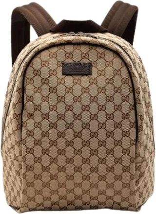 Gucci Pre-owned Backpacks, female, Beige, Size: ONE SIZE Pre-owned Backpack