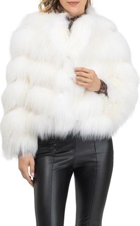 Gorski Genuine Shearling Jacket in Latte at Nordstrom, Size X-Small
