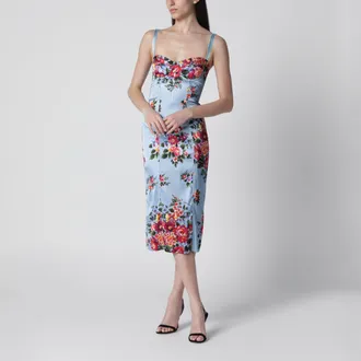 Dolce & Gabbana Midi dress in twill with floral print