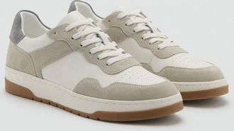 Mango Sneaker combinate pelle bianco - Uomo - 39 - MANGO MAN