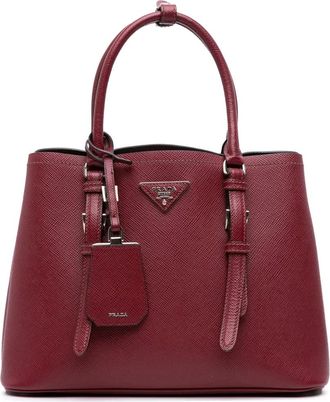 Prada Borsa a tracolla Saffiano Cuir Double 2013-2025 - Rosso