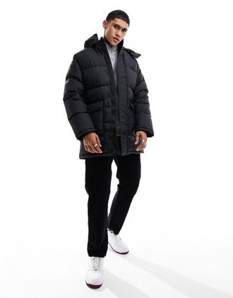 Levi's Down Laurel - Piumino taglio medio nero con cappuccio
