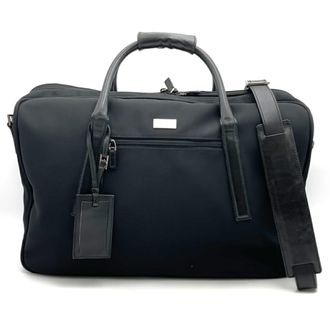 Gucci Black Nylon Leather Boston Bag (Pre-Owned)