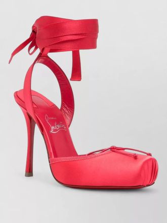 Christian Louboutin cassia lace up sandals satin bow