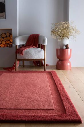 Origin Store Stacked Border in Wine | Size: 160 cm x 230 cm