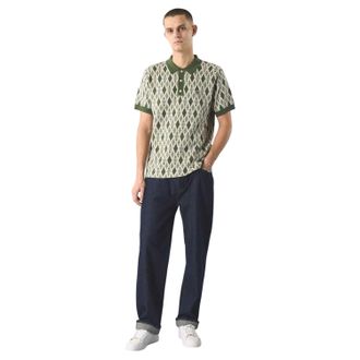 Pretty Green Heren jacquard regelmatig poloshirt (Groen)