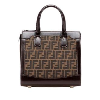 Fendi Pre-owned Handbags, female, Brown, Size: ONE SIZE Pre-owned Canvas Handbag