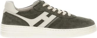 Hogan H630 Sneaker - Heren - Sneakers - Groen - 44 1/2 EU - Leer - Schoenen