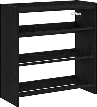 vidaXL Mueble Zapatero Madera Contrachapada Negro 60x25x62 Cm Vidaxl