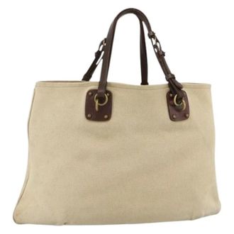Bottega Veneta Pre-owned Tote Bags, female, Beige, Size: ONE SIZE Pre-owned Vintage Tote Bag