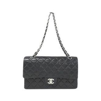 Chanel Pre-owned Lambskin Shoulder Bag 1112 - Dames - Pre-owned - Zwart - Maat: ONE Size Leer