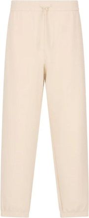 Emporio Armani Stijlvolle Broeken - Heren - Straight fit broeken - Beige - XS - Katoen - Broeken