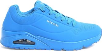 Skechers Mens Uno Stand on Air Sneaker, Blue Durabuck Mesh, 13 UK