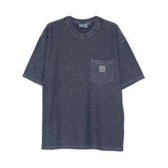 Carhartt Work in Progress Carhartt Wip, T-Shirts, male, Blue, Size: XS Loose Pocket T-Shirt