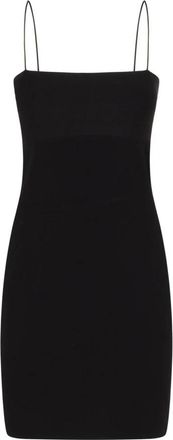 Alexander Wang Zwarte Logo Jacquard Mini Slip Jurk - Dames - Korte kleedjes - Zwart - M - Kleedjes