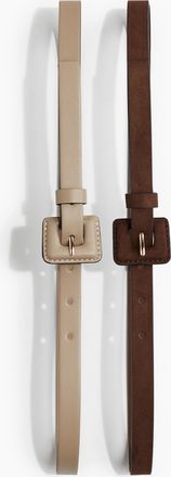 H&M 2er-Pack Tailleng&uuml;rtel - Beige
