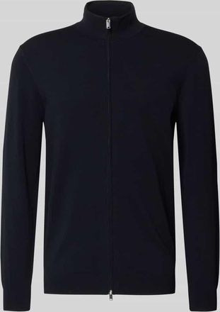 Profuomo Cardigan mit Stehkragen und Zweiwege-Rei&szlig;verschluss in Marine, Gr&ouml;&szlig;e XL