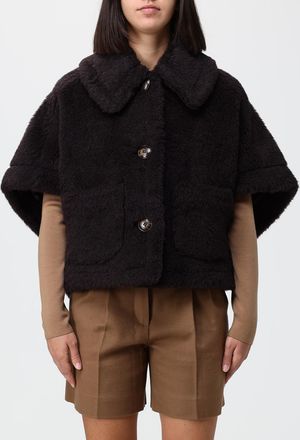 Max Mara Alpaca and Wool Teddy Jacket on Silk Base with Kimono Sleeves