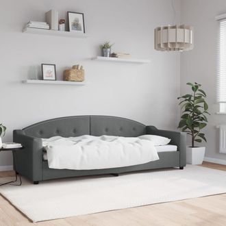 vidaXL Sof&aacute; Cama Sin Colch&oacute;n Tela Gris Oscuro 80x200 Cm Vidaxl