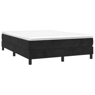 Berkfield Home Dense Box Spring Bed Frame Black 135x190 cm Double Velvet