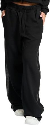 Ga&euml;lle Paris Broeken, Dames, Zwart, L, Zwarte Palazzo Broek met Zijstrepen