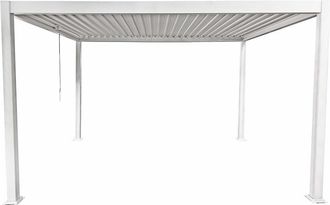 VENTE-UNIQUE.COM P&eacute;rgola independiente aluminio blanco