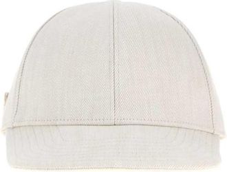 Prada White Textured Baseball Hat
