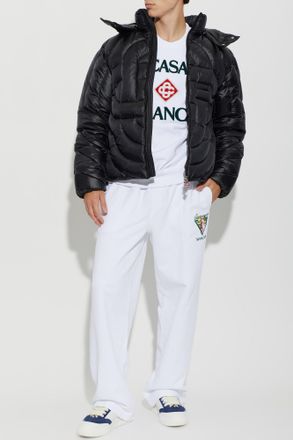 Casablanca Sweatshirt With Embossed Logo, Mens, White