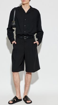Ami Asymmetrical Cut Shirt, Mens, Black