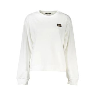 Cavalli Sweatshirts, female, White, Size: XL Round-Neck Sweatshirt