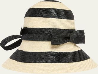 Valentino Garavani VLogo Signature Straw Cloche Hat
