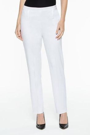 Ming Wang Knit Lined Straight-Leg Pants in White at Nordstrom, Size X-Large P