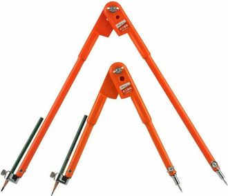 OEM Juego De Br&uacute;jula/br&uacute;jula De Precisi&oacute;n, Di&aacute;metro Grande, Naranja L + S
