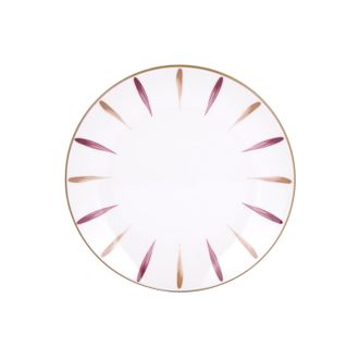 KASANOVA Piatto fondo in Porcellana pennellato viola marrone 19,3 cm Petali
