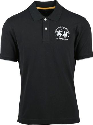 La Martina Tops, Heren, Zwart, S, Katoen, Polo