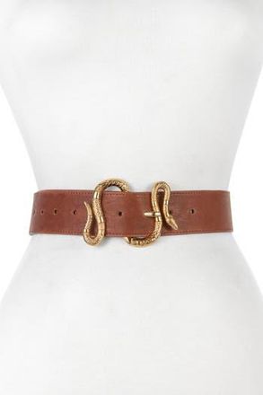 Raina Majove Snake Buckle Belt in Cognac at Nordstrom Rack, Size Small/medium