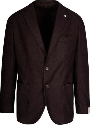 L.B.M. 1911 notched lapel blazer - men - Virgin Wool/Polyester/Cashmere - 50 - Brown