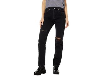 Levi's 501 Jeans Womens Jeans Black Destruction : 27 30, Denim/Cotton