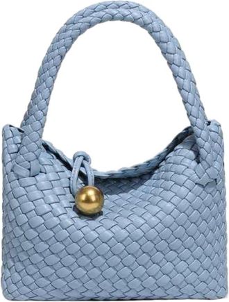 Generic NYSDM Woven Shoulder Bag for Women Crossbody Tote for Women Small Handbag Vegan Leather Purse Tote Handbag Hobo