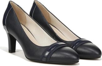 Life Stride Gio I8941S2400 Pump Womens Black Faux Leather Stiletto Heel HTAT963